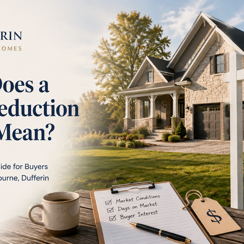 What a Price Reduction Really Means for Buyers and Sellers in Shelburne Dufferin and Grey County