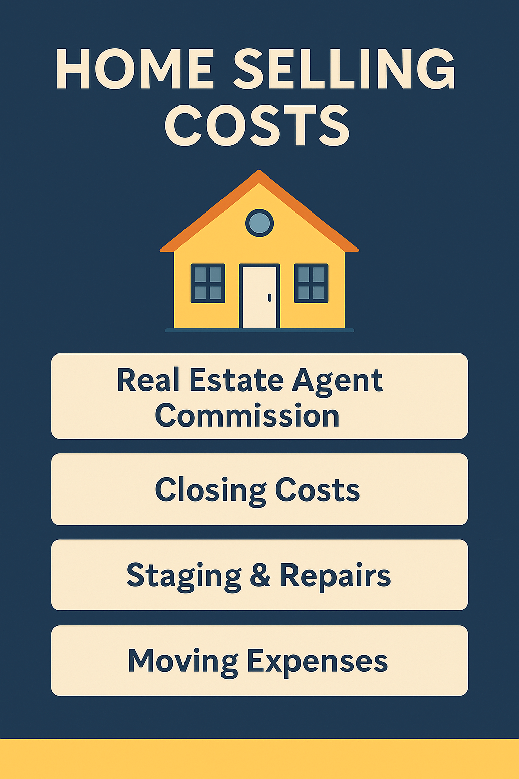 Checklist infographic showing seller costs such as commission, closing fees, and repairs in Salt Lake County