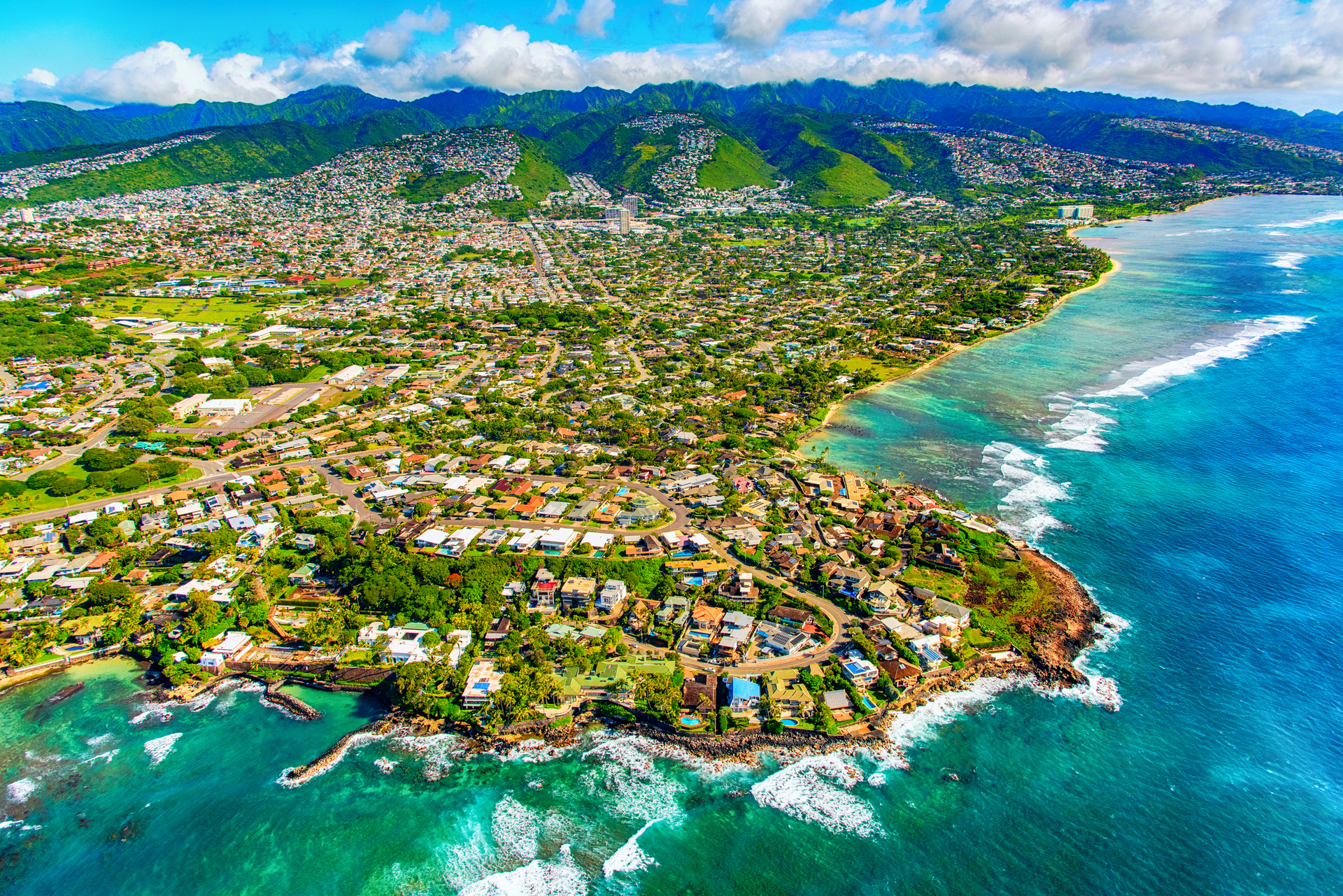 Suburban Honolulu From Above