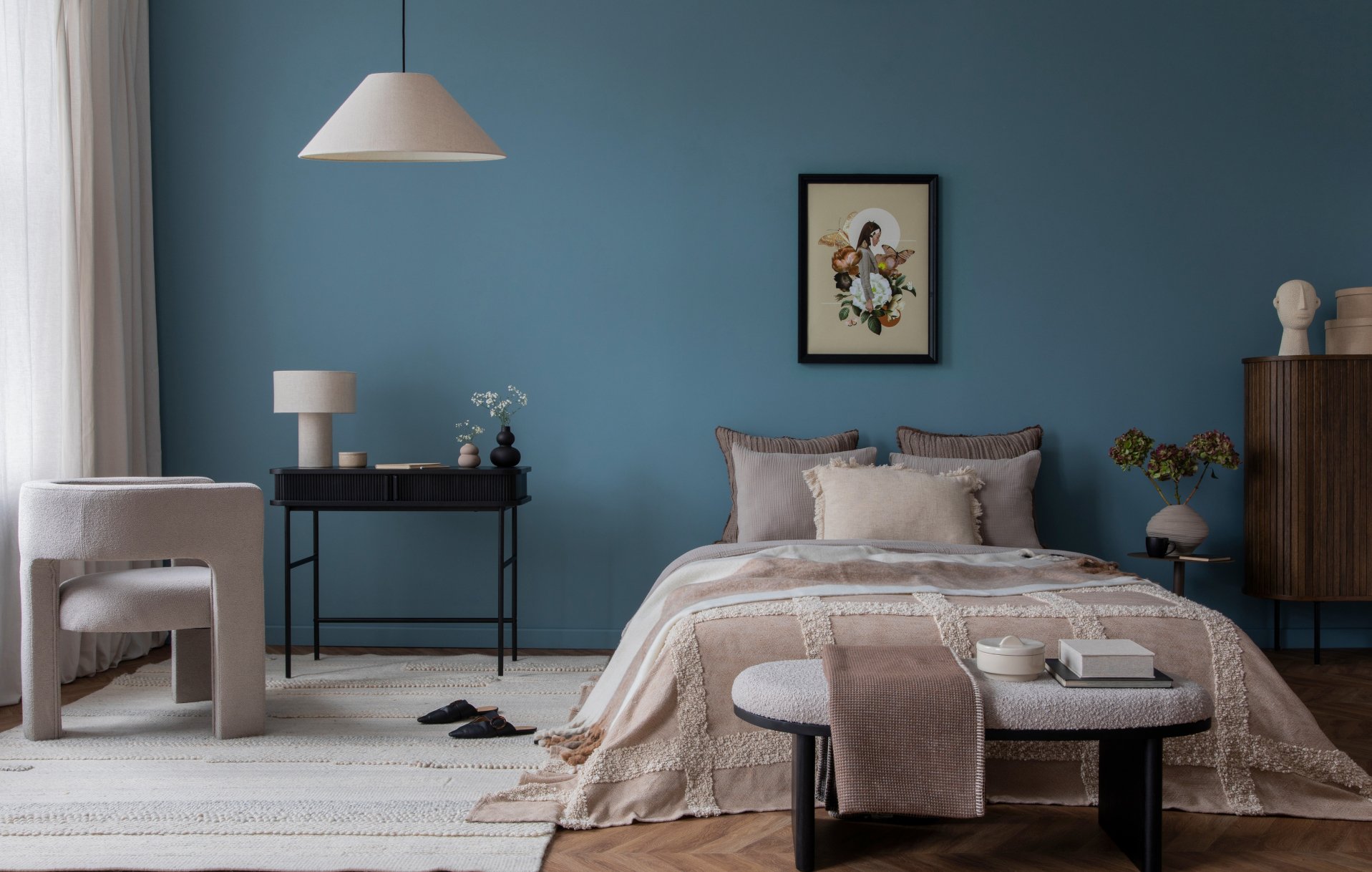 Interior design of cozy living room