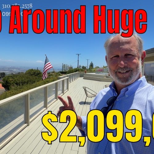 Fantastic Panoramic View from Queens Necklace LA Basin to Long Beach Single Level Home at 17 Bronco