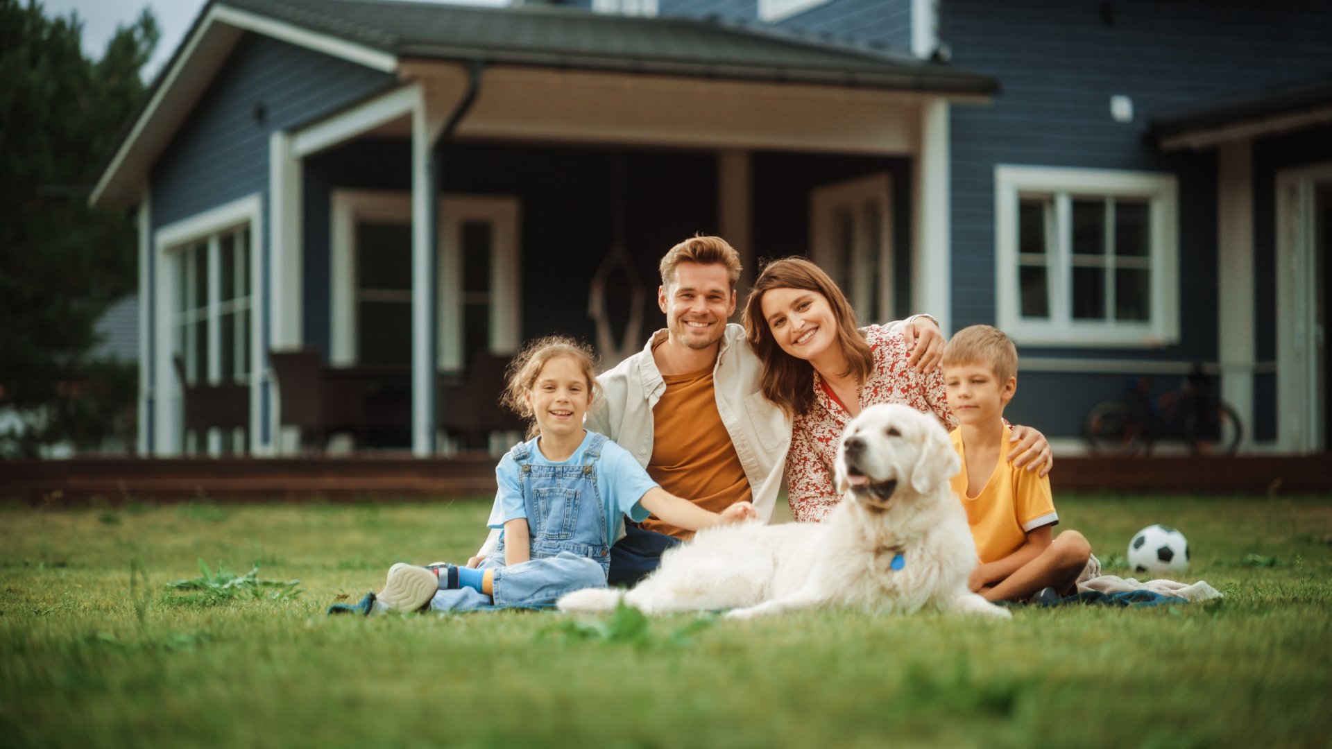 Portrait of a Happy Young Family