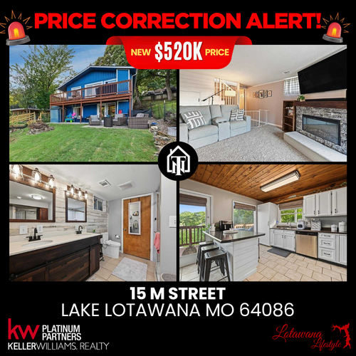 Price Improved: 15 M Street Waterfront Home at Lake Lotawana