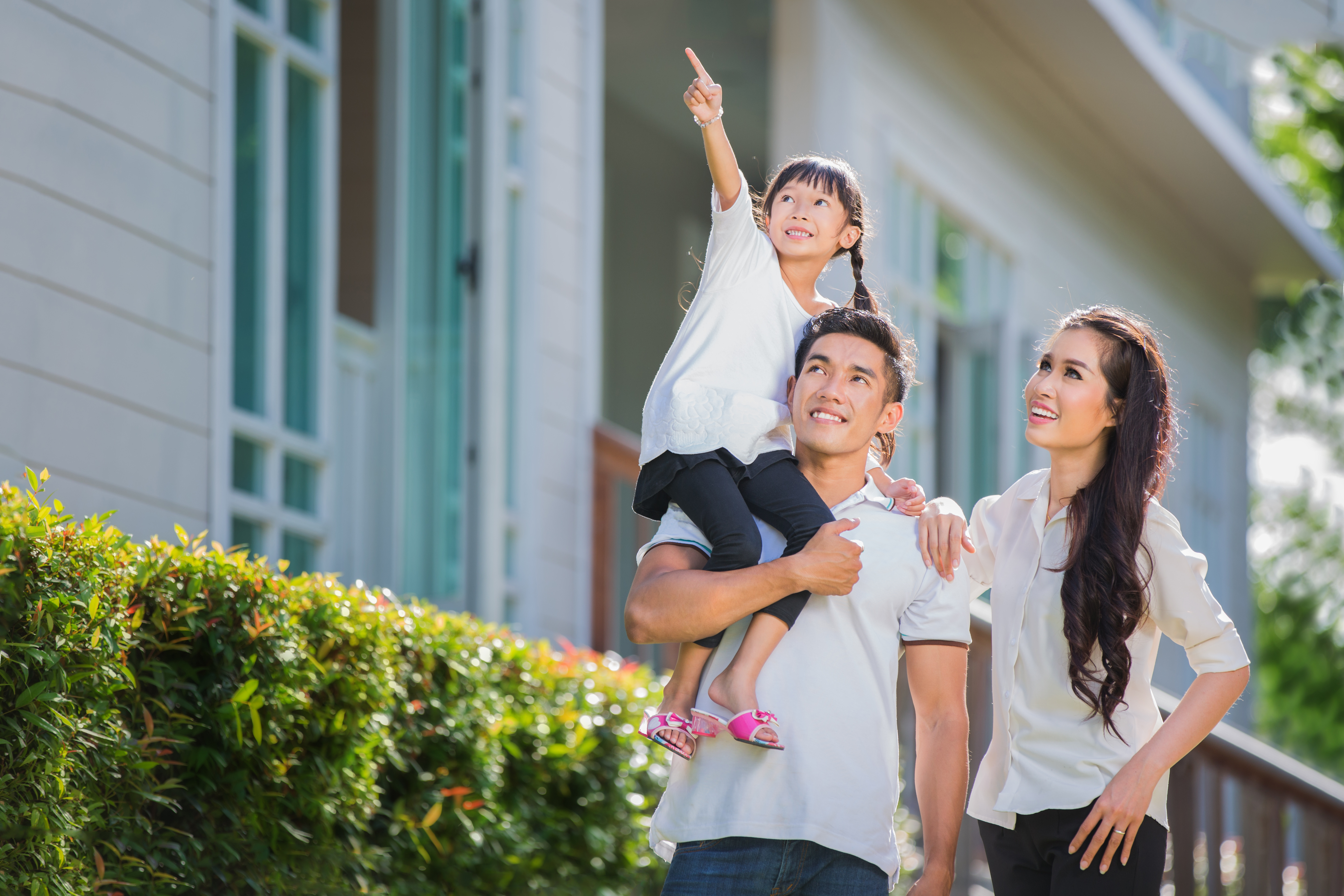Beautiful family portrait smiling
