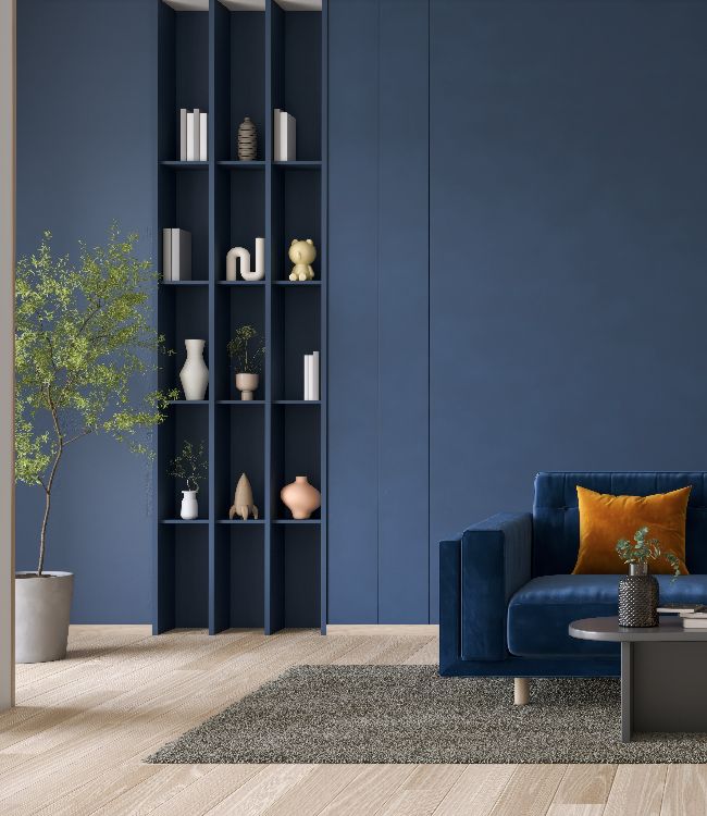 Blue Modern living room interior(2)