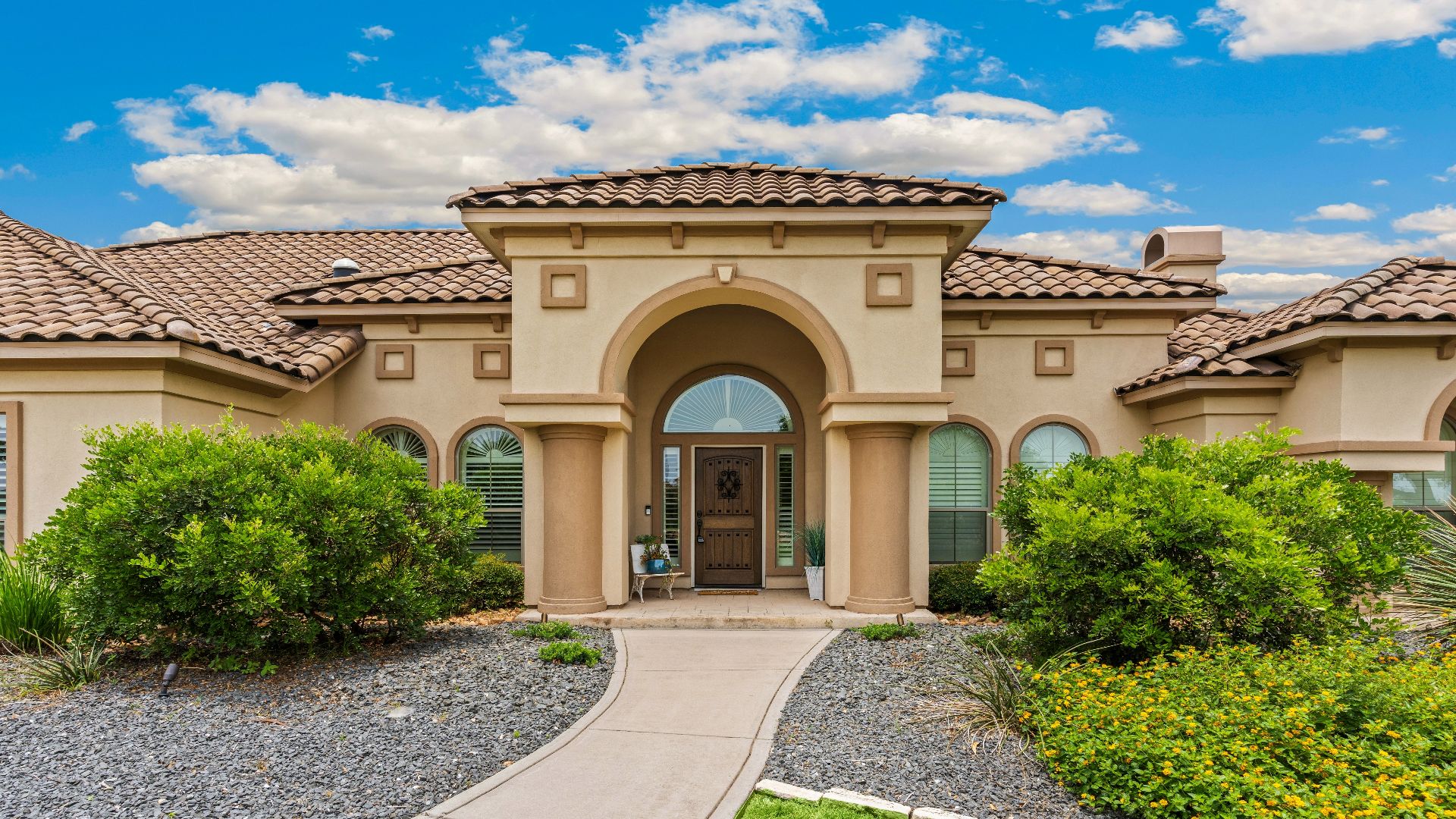 A luxury home entrance