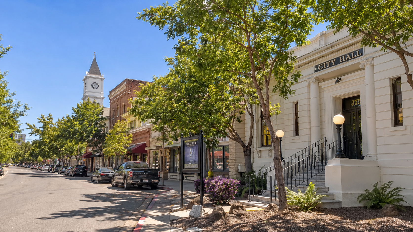 Historic downtown Hollister, CA