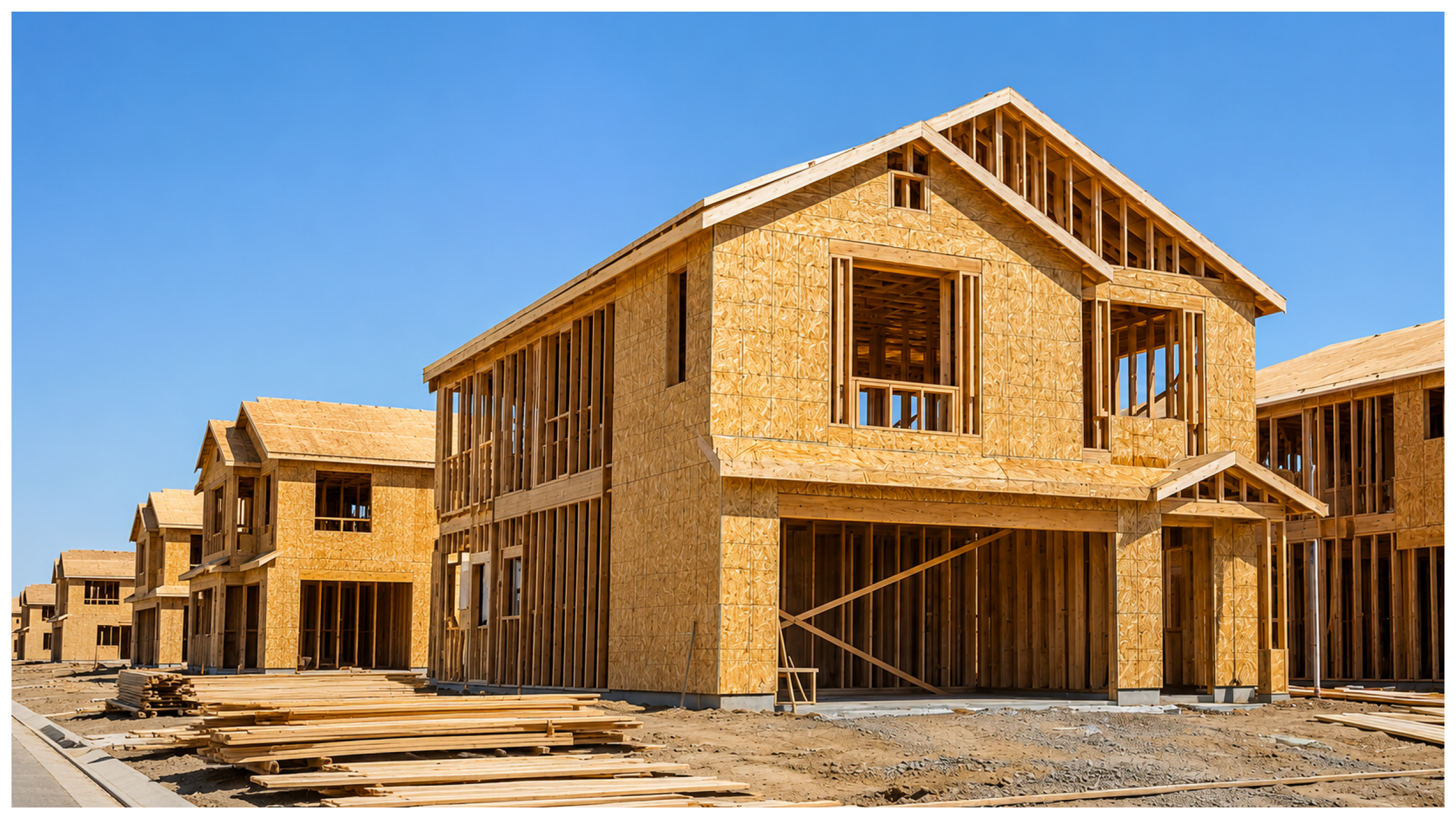 New construction homes being built in Hollister California