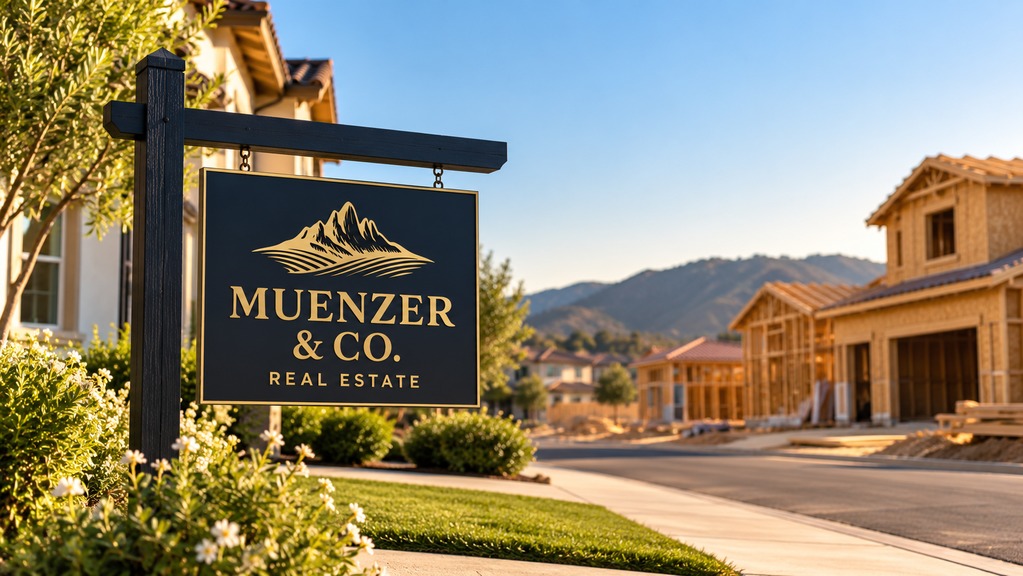 Golden-Hour Luxury Real Estate Sign