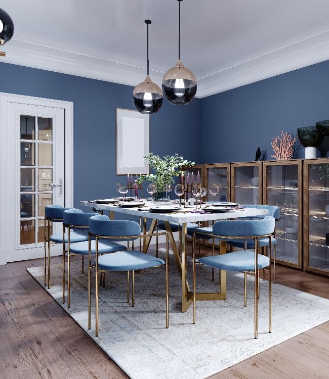 dining room table, with a kitchen in a fashionable modern design(1)