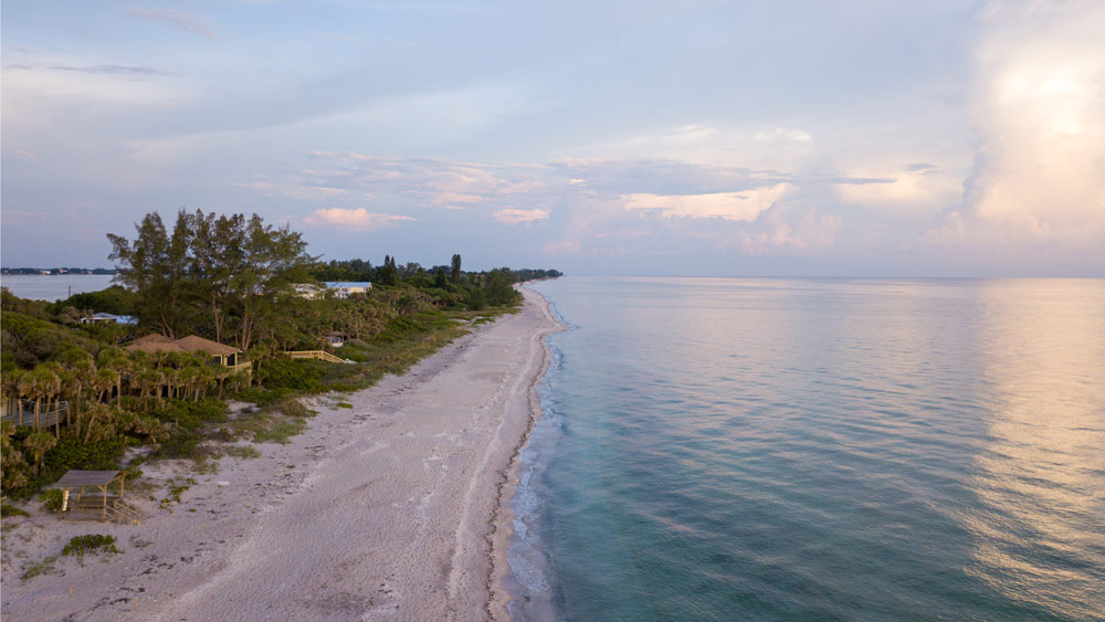 Aerial view of Manasota Key Beach