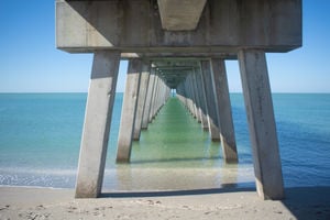 under the pier