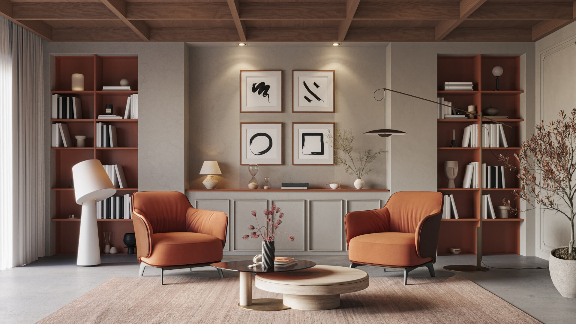 A stylish living room interior