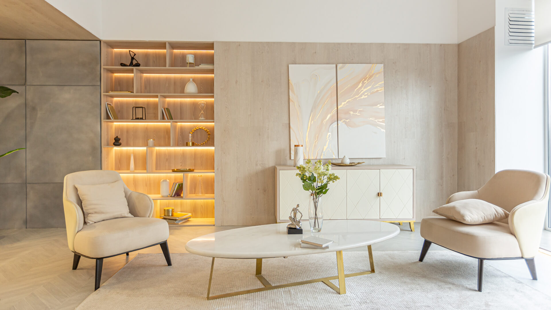 modern interior design of the living area