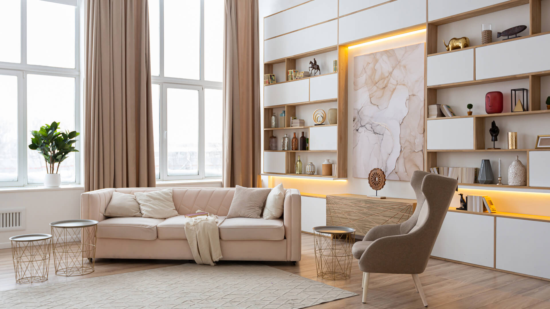 interior design spacious bright studio apartment