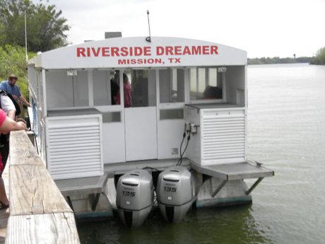 Boat on the Rio Grande River near Mission, Texas.