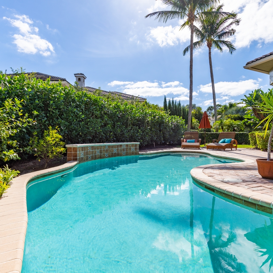 Backyard,Of,A,Modern,House,With,Swimming,Pool