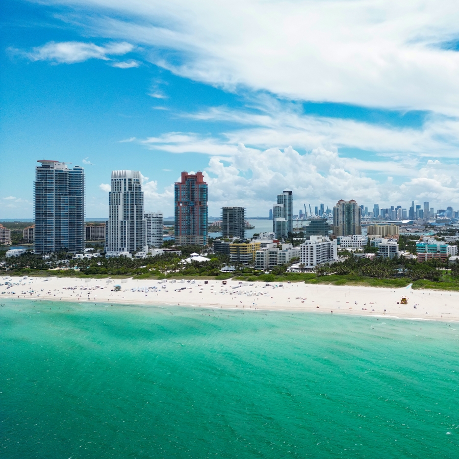 Aerial,View,Of,Miami,Beach.,Florida.,Aerial,View,Of,Miami