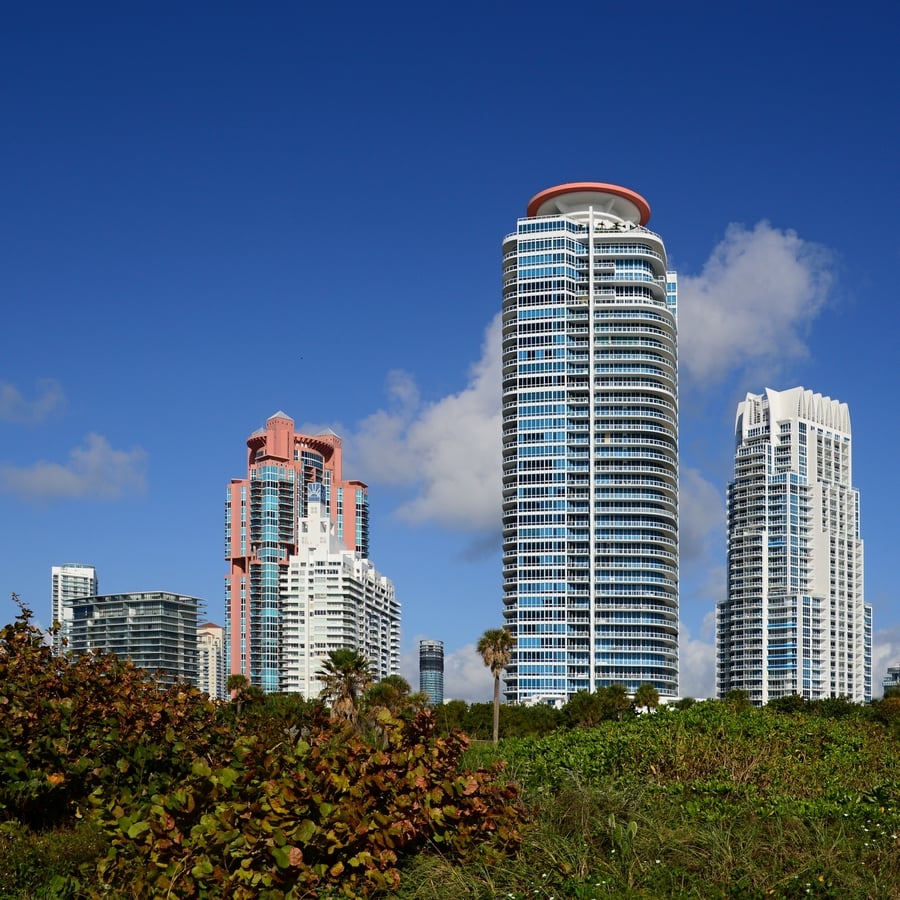 Skyline,Of,Miami,South,Beach,,Florida
