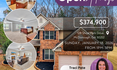Step Inside Your Future Home! Open House Sunday at 128 Shoal Park Drive, McDonough | 1–3 PM