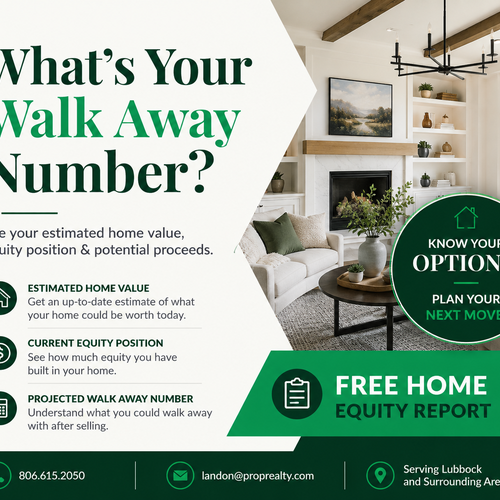 What's Your Walk Away Number? A Neighborhood-by-Neighborhood Guide for Lubbock Homeowners
