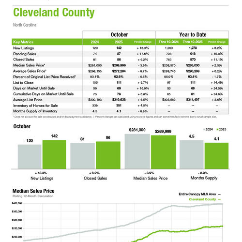 Cleveland County Market Statistics
