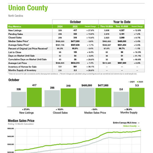 Union County Market Statistics
