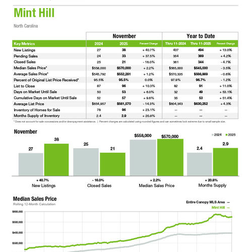 Mint Hill Market Statistics
