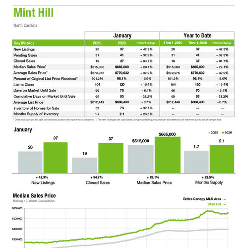 Mint Hill Market Statistics