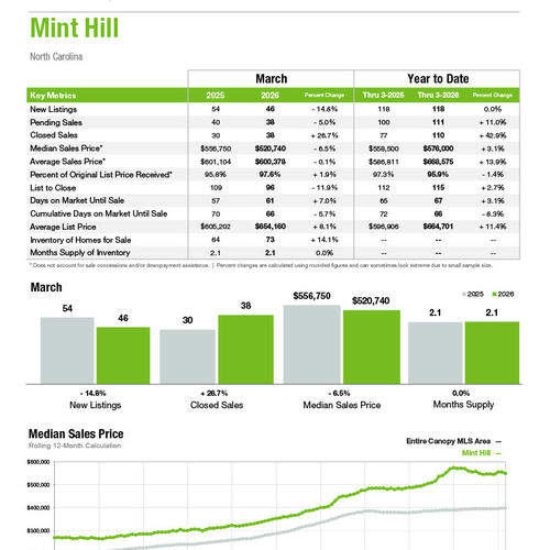 Mint Hill Market Statistics