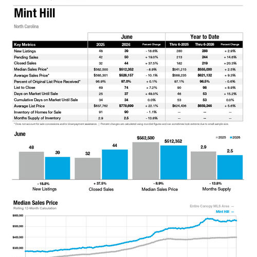 Mint Hill Market Statistics