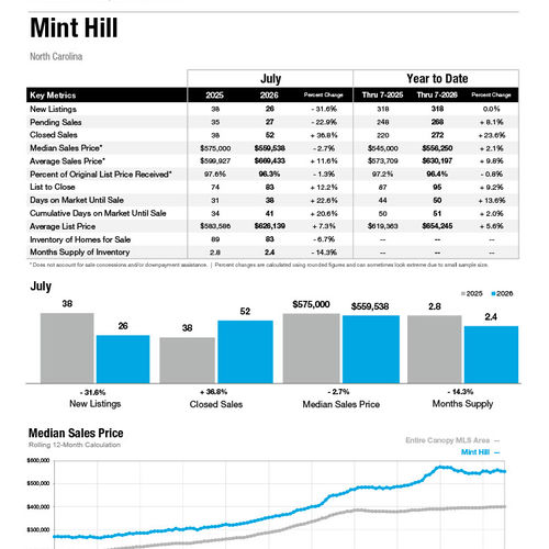 Mint Hill Market Statistics