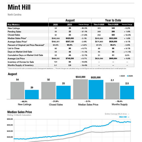Mint Hill Market Statistics