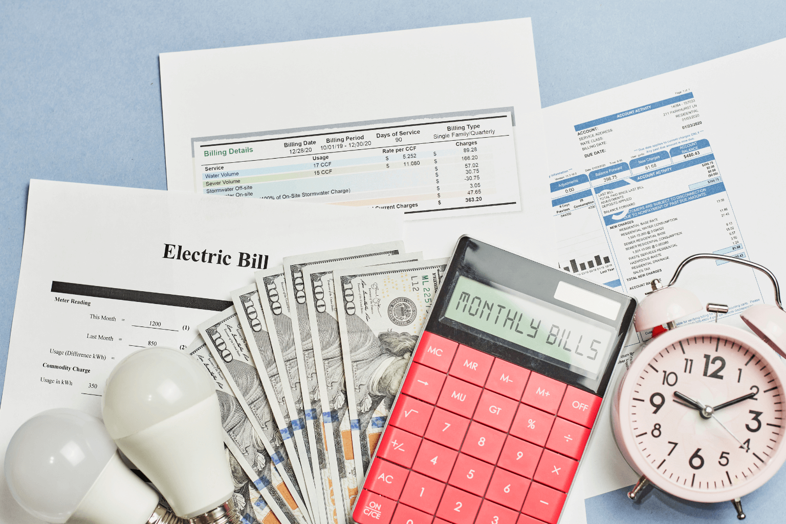 Calculating monthly housing expenses and bills