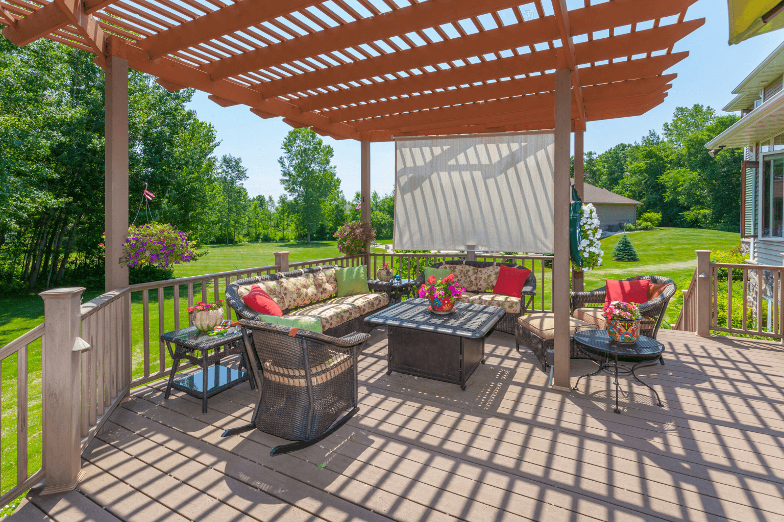 Peaceful backyard with garden in Clayton