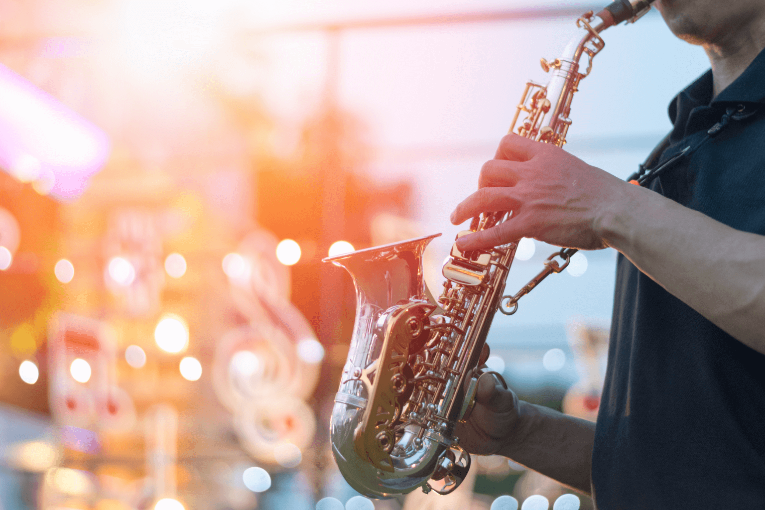 Musicians performing at an outdoor jazz festival in Concord California
