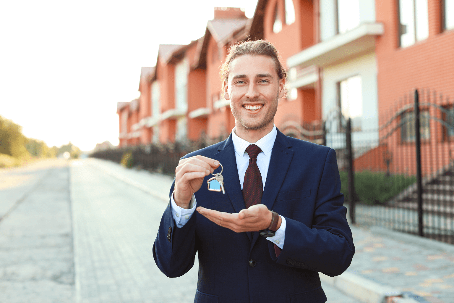 Realtor standing at a neighborhood in Danville CA