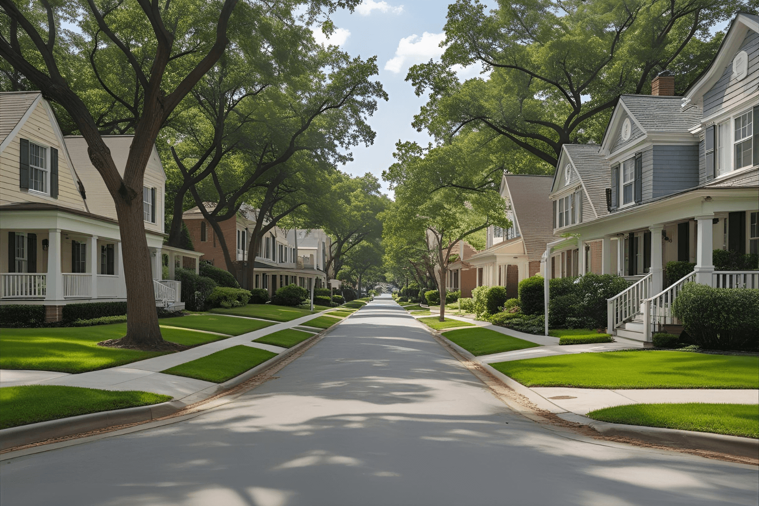 Residential houses in Danville CA neighborhood