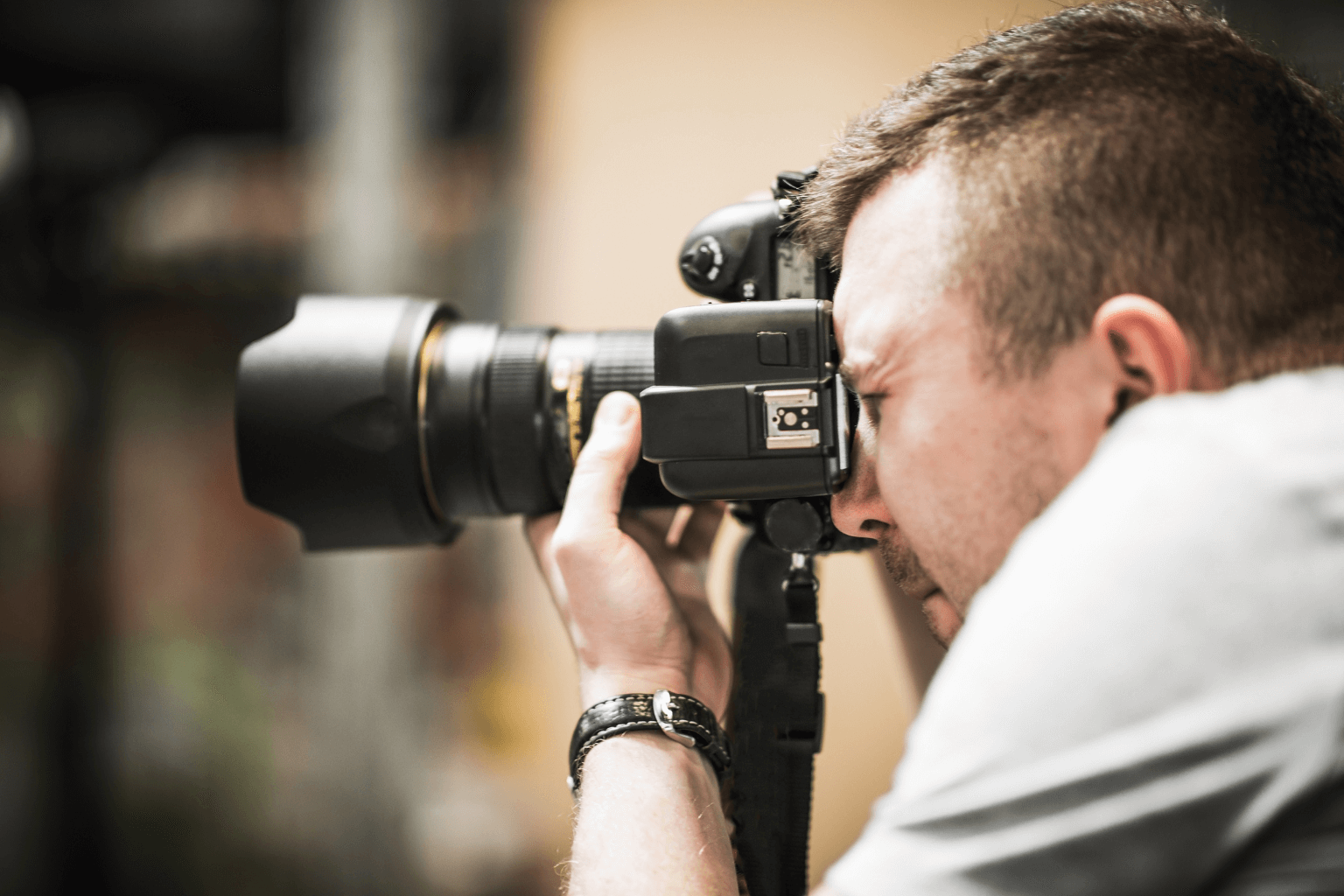 Photographer taking professional photos of a home interior