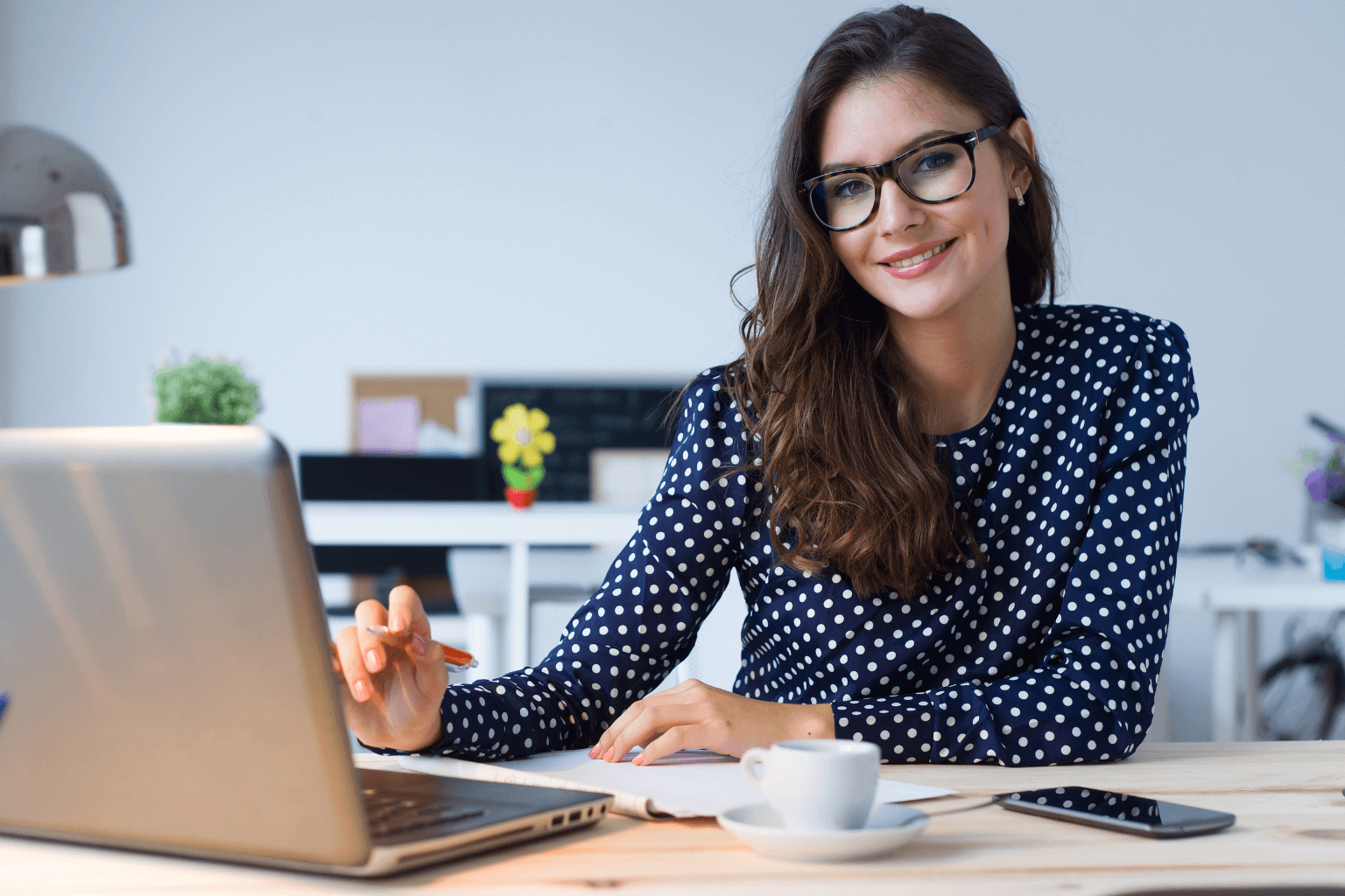Pleasant Hill realtor starting the day in a cozy home office