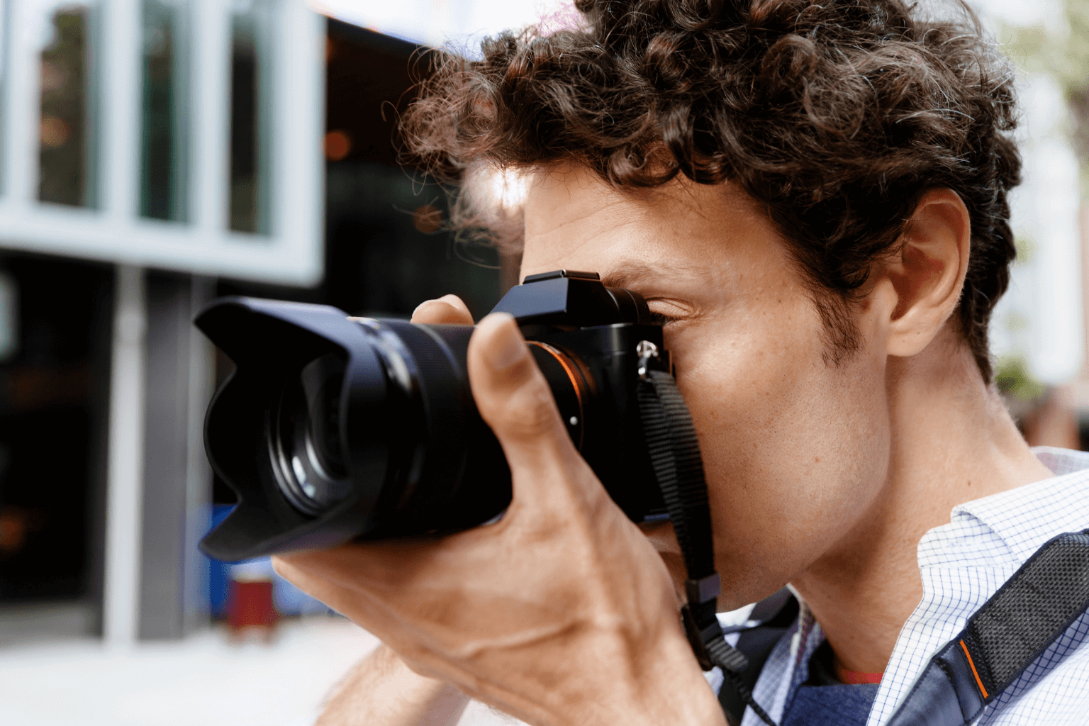 Professional photographer taking pictures
