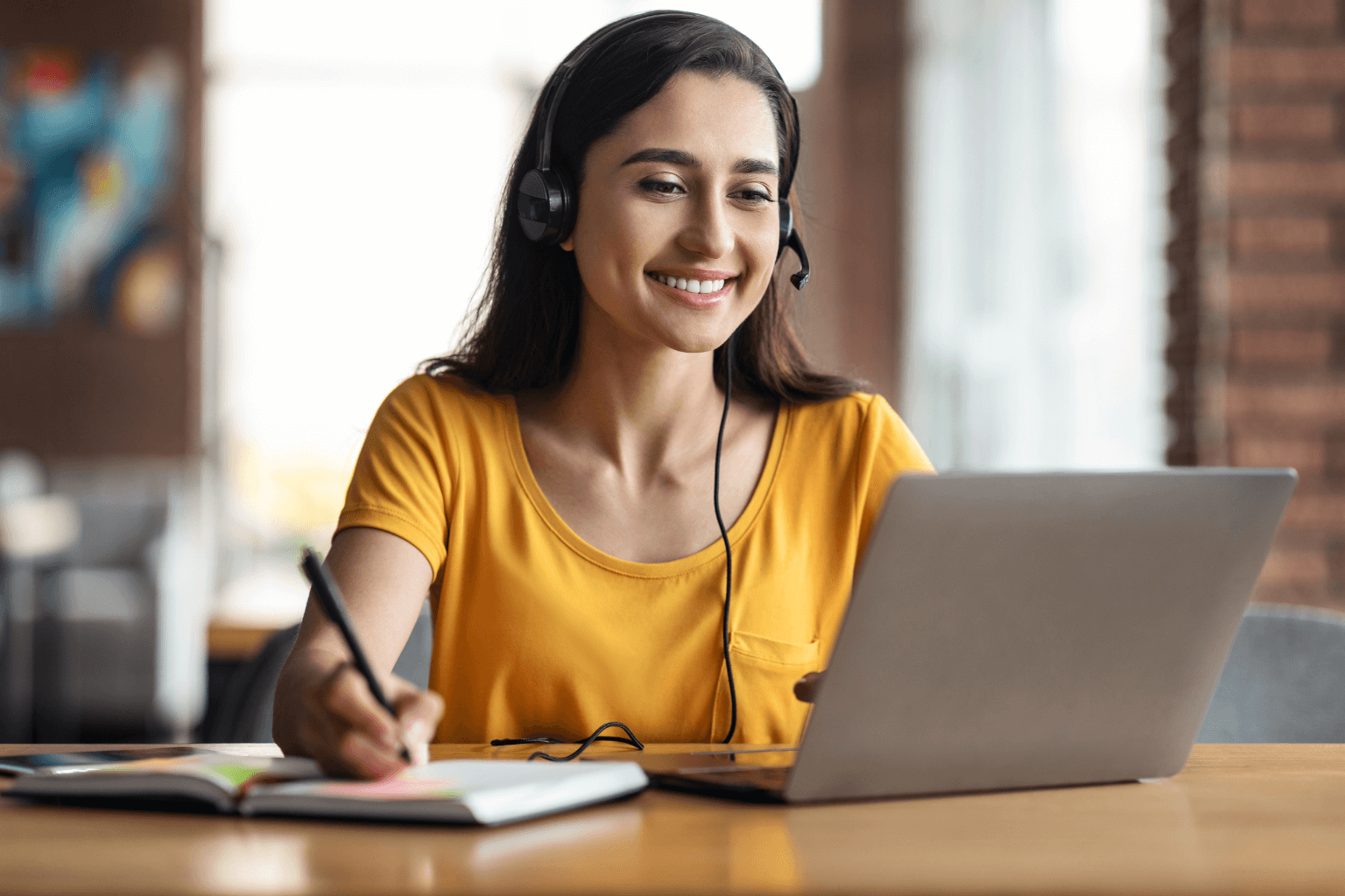 Realtor attending an online workshop