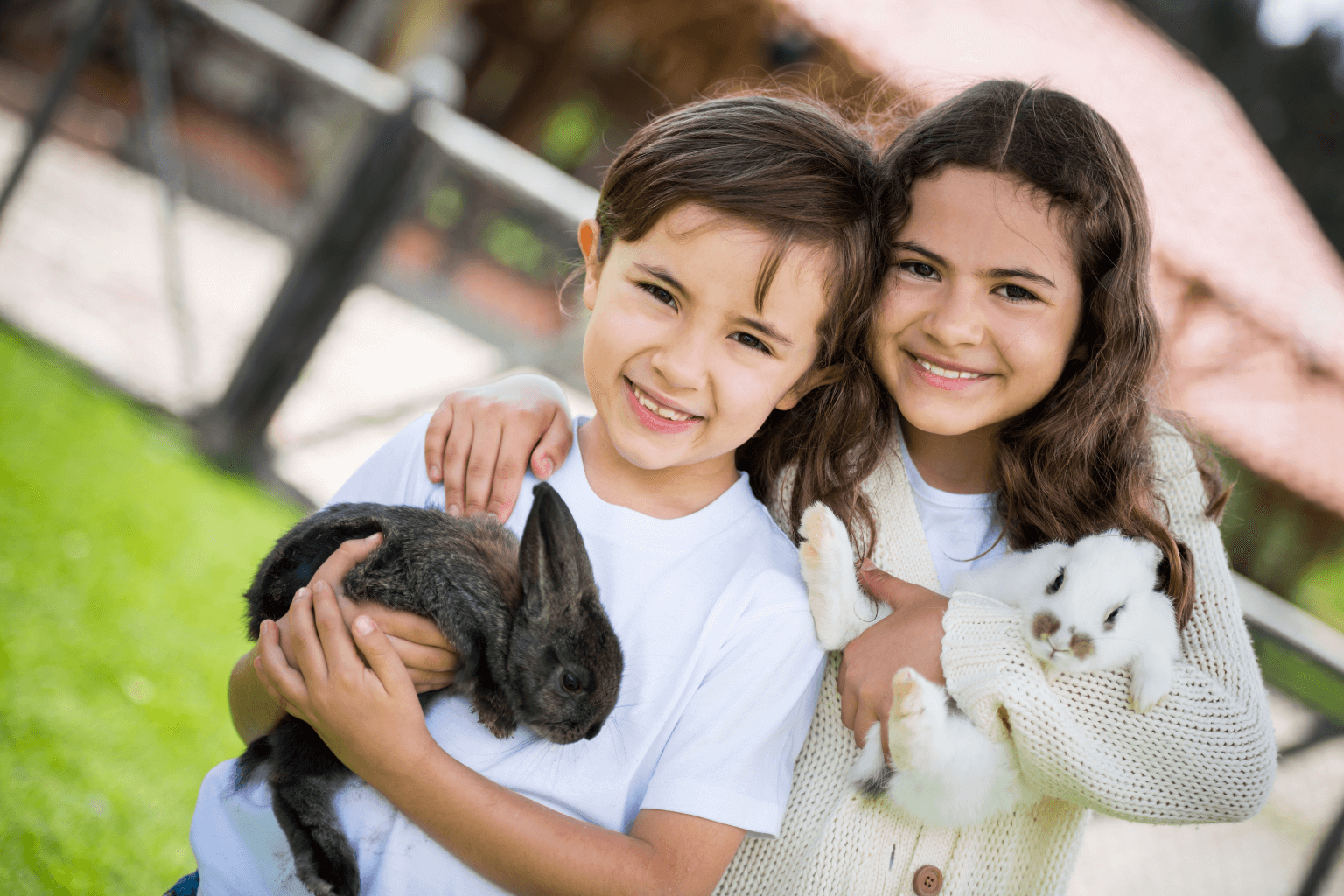 Children holding bunnies at a spring event in Moraga