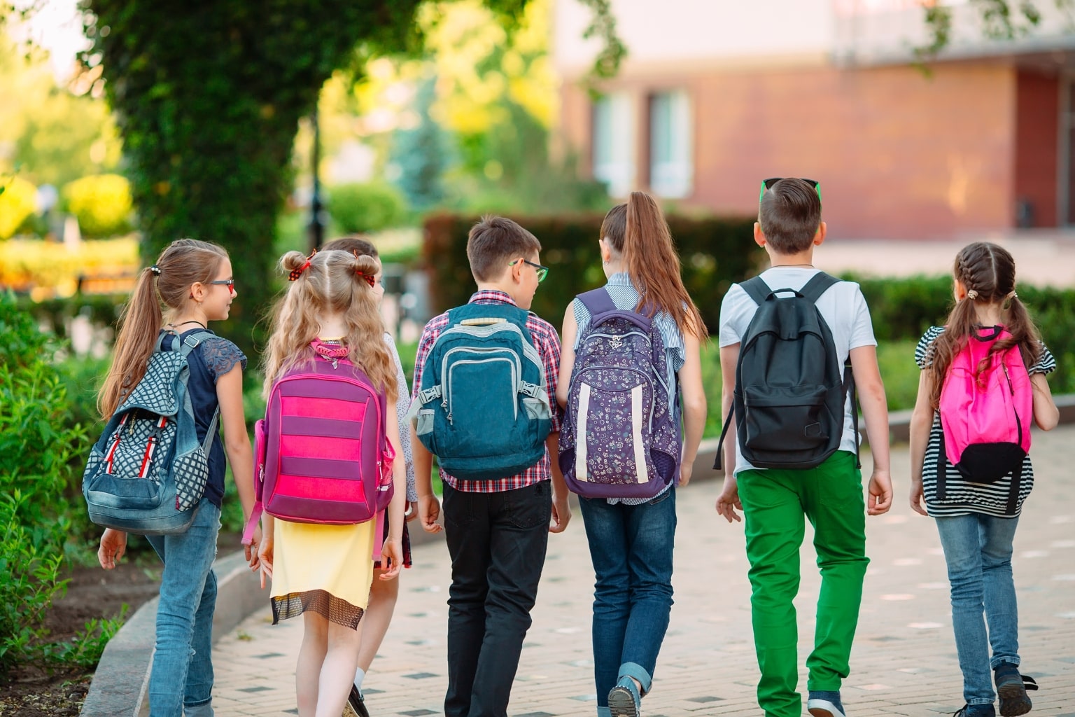 Children going to school.