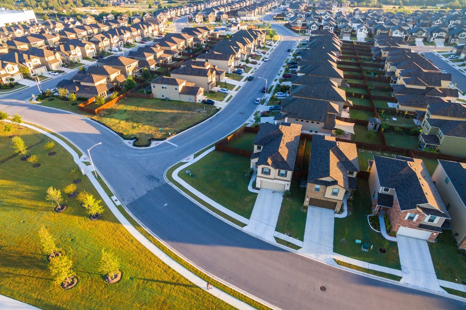 Upscale homes on the hills of Dublin Ranch in California