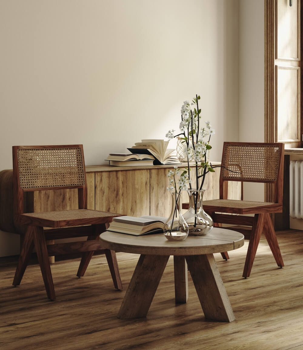 Home mockup, beige room interior.3