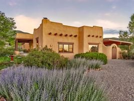 1417 Santa Cruz Road Taos Nm Exterior Front Sunset