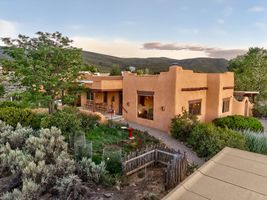 1417 Santa Cruz Road Taos NM Exterior Twilight Garden
