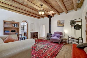 32 Valerio Road Living Room with Vigas and Nichos
