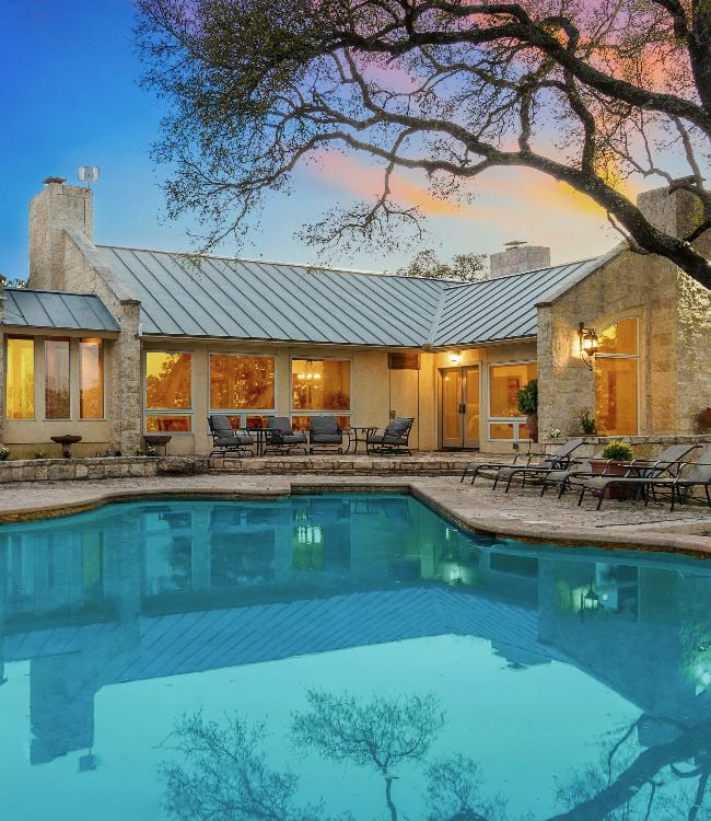 a luxury pool at sunset(1)